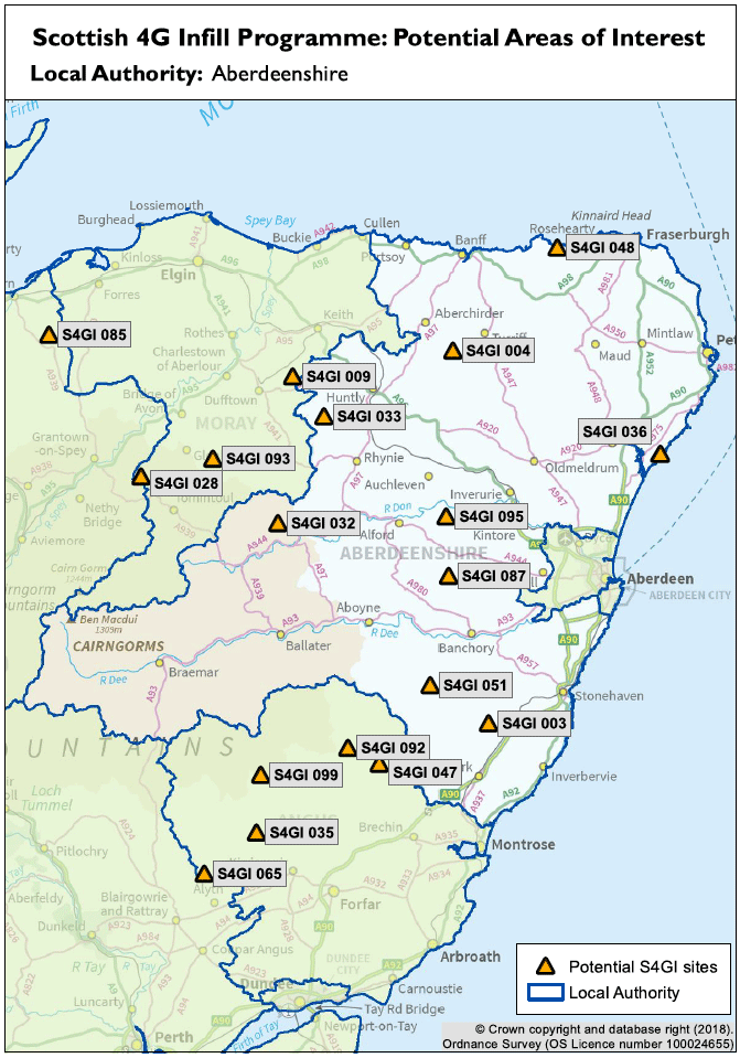 Map of Proposed Areas of Interest: Aberdeenshire