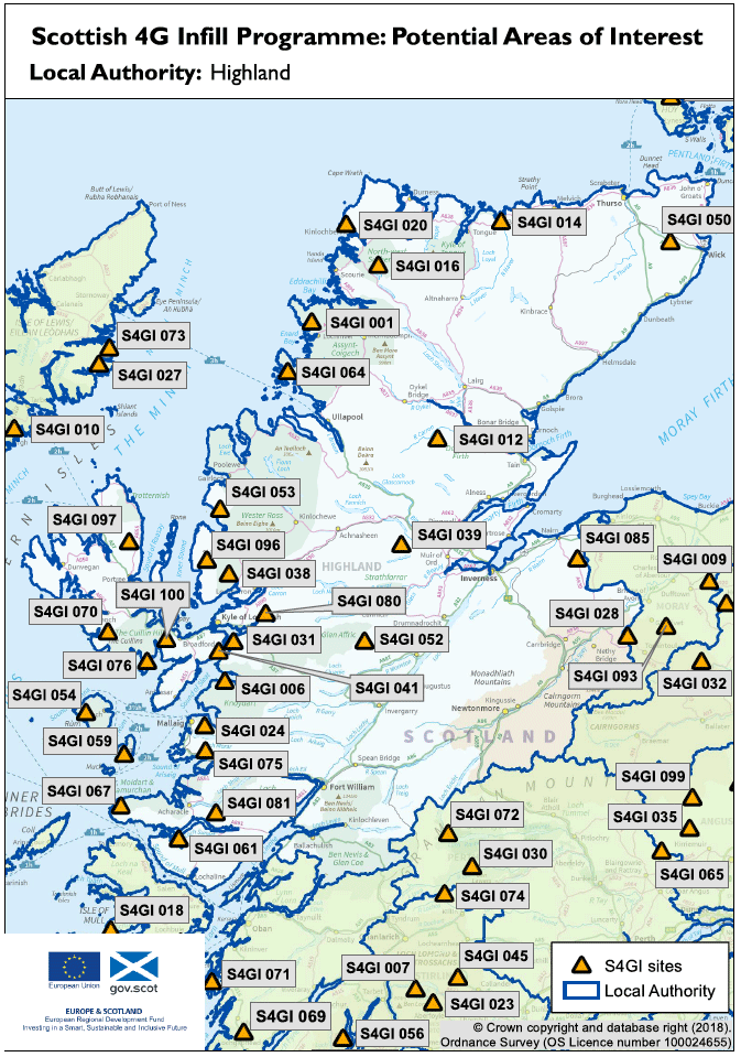 Map of Proposed Areas of Interest: Highland