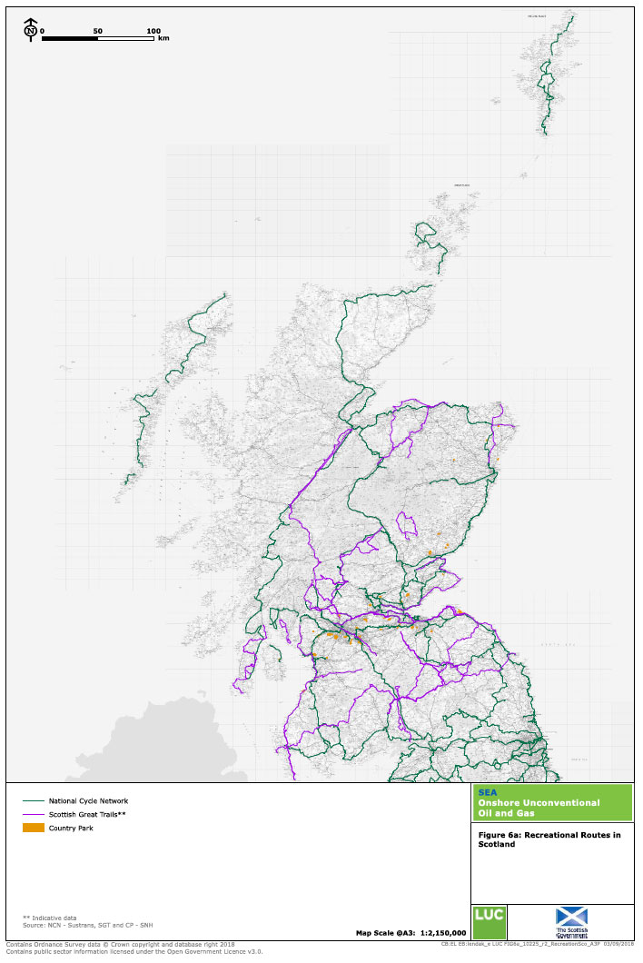 Figure 6a: Recreational Routes in Scotland