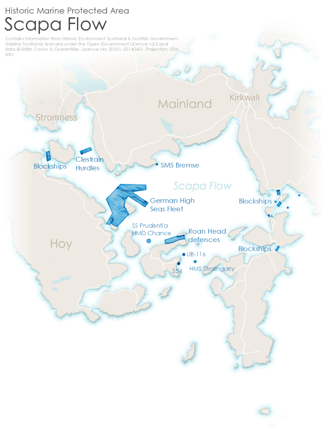 Figure 3:  The Scapa Flow proposal– the total area proposed for designation is 10.69 km2