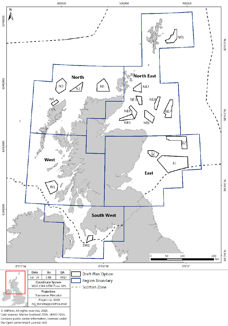 Figure 8 Sectoral Marine Plan Regions and DPOs