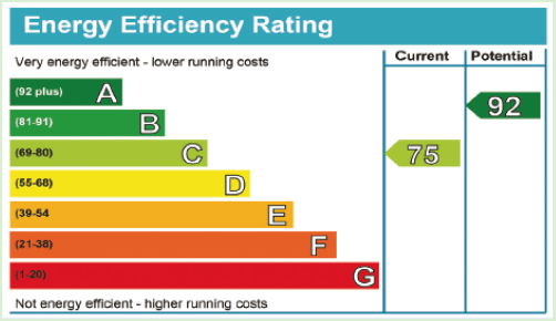Energy Efficiency Rating (EER) presented in the form of a graph