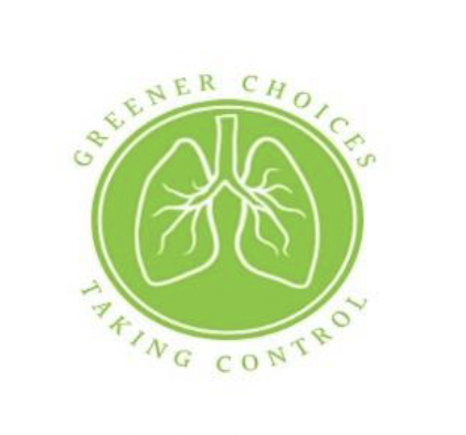 Logo depicting lungs within a circle using a green colour scheme