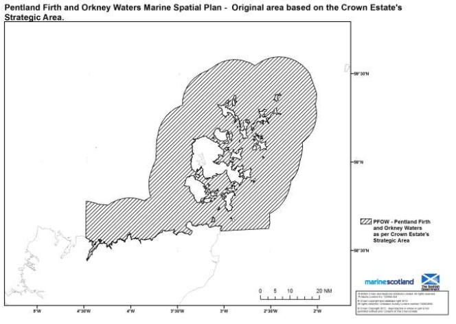 Pentland Firth and Orkney Waters Marine Spatial Plan Original area based on the Crown Estate's Strategic Area