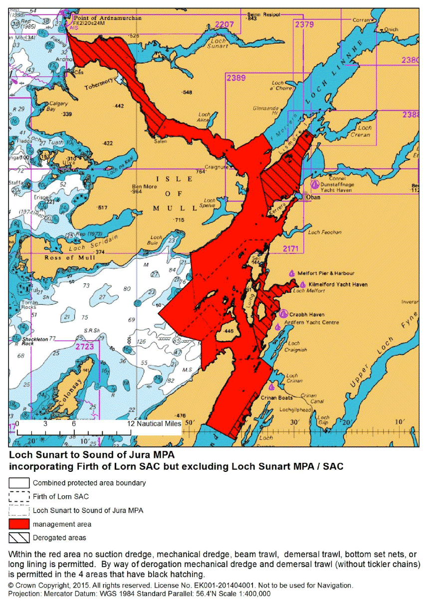 Figure A10.2 – Map of proposed measures – Loch Sunart to Sound of Jura MPA and Firth of Lorn SAC