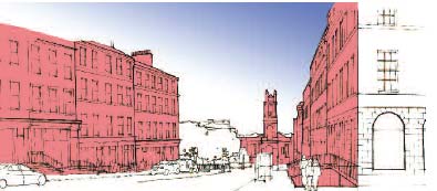 Main avenue mixed-uses/primary zone graphic