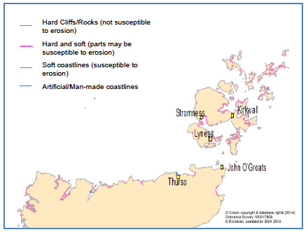 Figure 7.12 Eurosion Coastal Survey and Erosion Potential in PFOW Figure 7.12 Eurosion Coastal Survey and Erosion Potential in PFOW