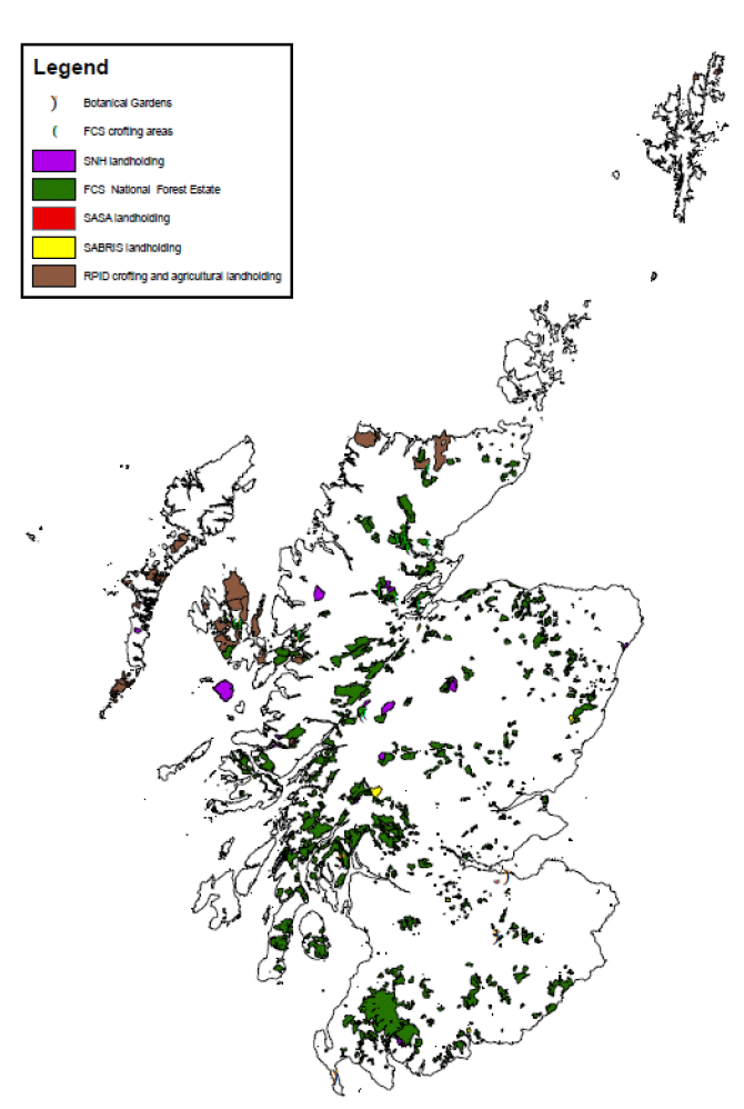 Map 1: Scottish Government Rural Land Assets Map 1: Scottish Government Rural Land Assets