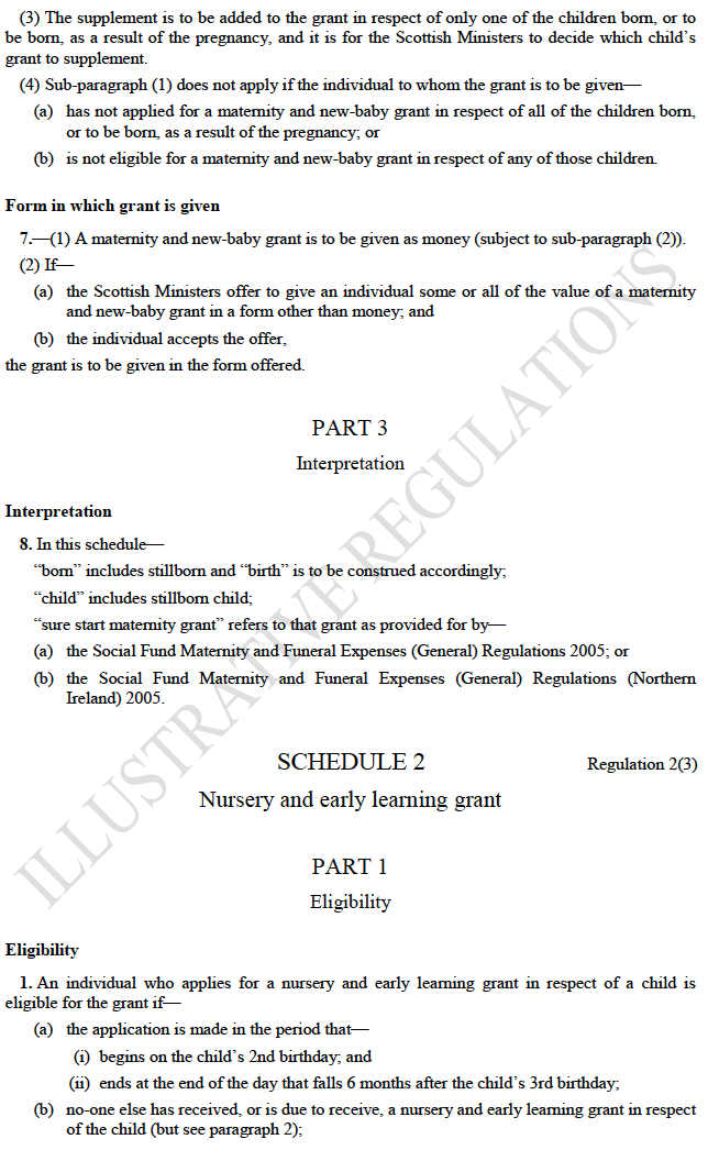 Illustrative Draft Regulations