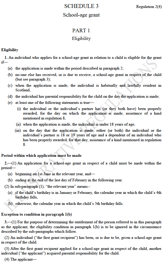 Illustrative Draft Regulations