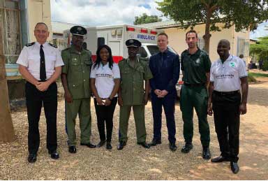 Police Scotland partnering with First Aid Africa, Zambia Police College Trainers and the Scottish Ambulance Service, to deliver two First Aid “Train the Trainer” courses, capacity strengthening Zambia Police College to cascade this essential skill to frontline Victim Support Unit officers. Police Scotland partnering with First Aid Africa, Zambia Police College Trainers and the Scottish Ambulance Service, to deliver two First Aid “Train the Trainer” courses, capacity strengthening Zambia Police College to cascade this essential skill to frontline Victim Support Unit officers.