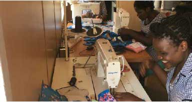 Fistula Care Centre at Bwaila Hospital in Lilongwe - some of the women involved in manufacturing reusable sanitary towels. Fistula Care Centre at Bwaila Hospital in Lilongwe - some of the women involved in manufacturing reusable sanitary towels.