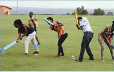 Mukeshimana, who attended Cricket Builds Hope workshops in Kigali, part of the Scottish Government/Comic Relief Levelling the Field Programme for Girls Leadership. Mukeshimana, who attended Cricket Builds Hope workshops in Kigali, part of the Scottish Government/Comic Relief Levelling the Field Programme for Girls Leadership.
