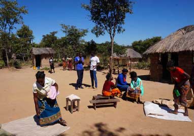 ZYCALA Project, Zambia: working side by side, young women and men are joining efforts and learning the skills needed to monitor and manage the 174 occupied beehives the group has built. ZYCALA Project, Zambia: working side by side, young women and men are joining efforts and learning the skills needed to monitor and manage the 174 occupied beehives the group has built.