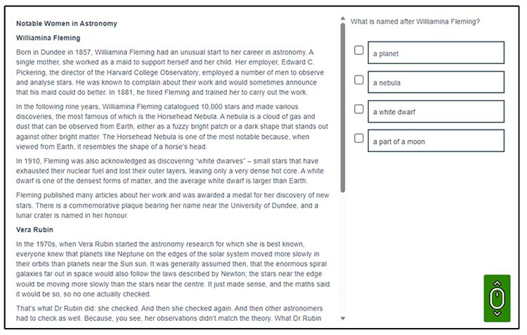 An English example of an S3 Finding and using information item.