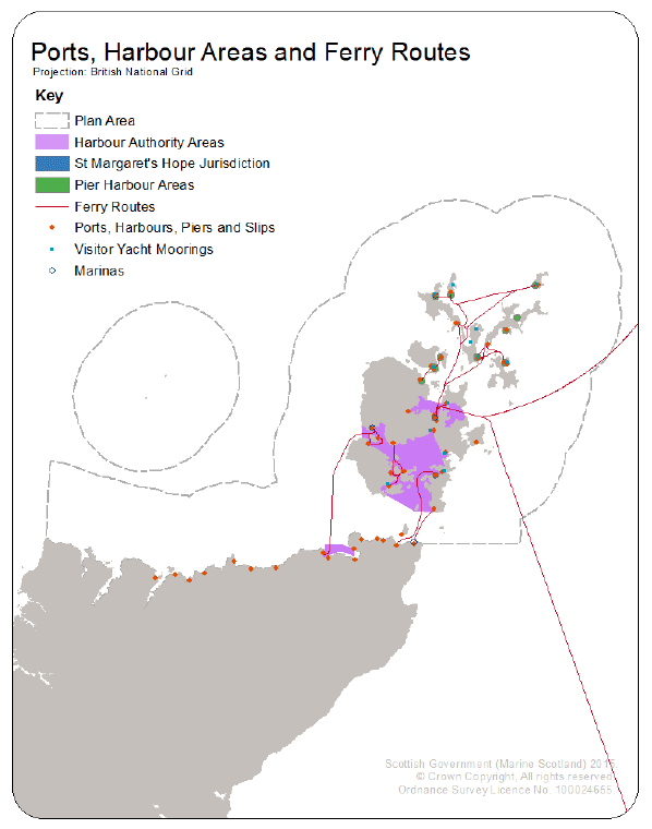 Figure 15 Ferry routes in the PFOW Area Figure 15 Ferry routes in the PFOW Area