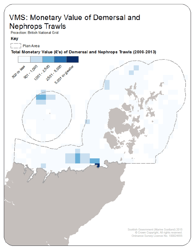 VMS: Monetary Value of Demersal and Nephrops Trawls VMS: Monetary Value of Demersal and Nephrops Trawls