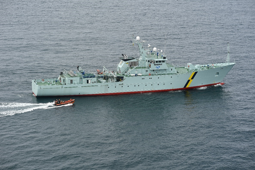 MPV Jura at sea