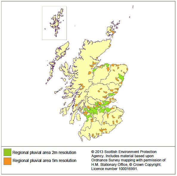 Figure A3 – The Regional Pluvial Areas to be modelled