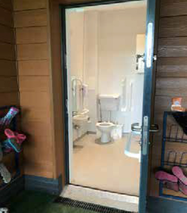 Children at Kelvinside Academy Nursery have a toilet they can access easily when outdoors