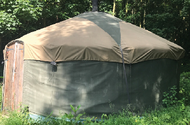 The Secret Garden Outdoor Nursery, Cupar use a yurt as one of their covered areas