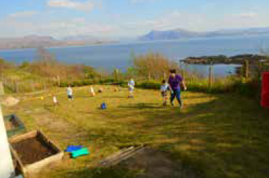 Children at Fas More, Skye enjoy their outdoor space
