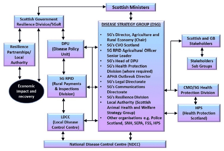 Figure 4 Overall Scottish Government Disease Control Structure