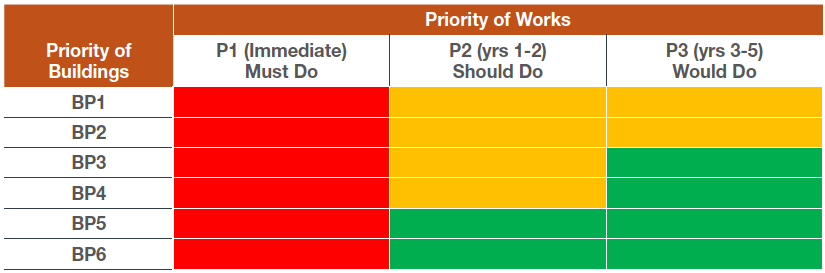 condition and priority information matrix