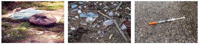 Litter and Refuse Grade F: Incidents of flytipping and hazardous/special waste (drug related waste, broken glass, animal carcasses, car parts, chemicals, and spillages)