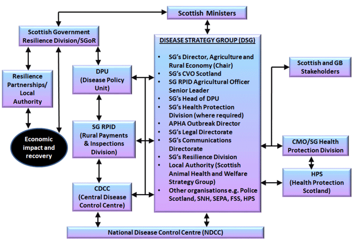 Figure 4 Overall Scottish Government Disease Control Structure 