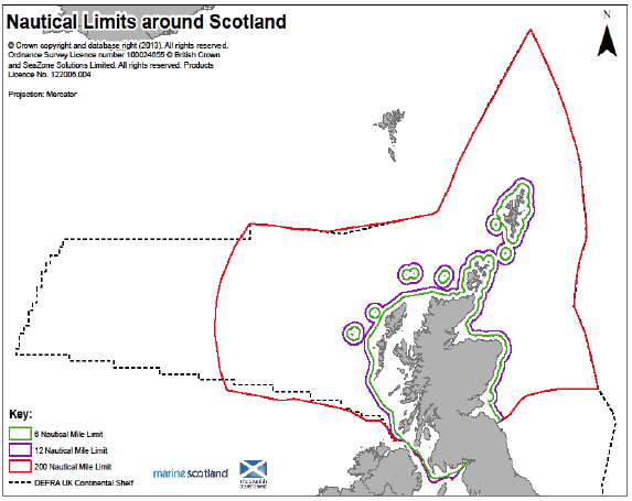 Figure 1 Nautical Limits around Scotland Figure 1. Nautical Limits around Scotland