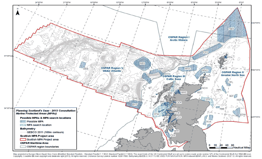 Figure 2 Possible Nature Conservation MPAs and search locations in Scotland's seas Figure 2 Possible Nature Conservation MPAs and search locations in Scotland's seas