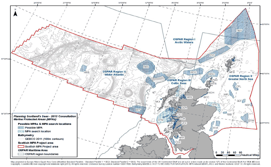 Figure 2 Possible Nature Conservation MPAs and search locations in Scotland's seas Figure 2 Possible Nature Conservation MPAs and search locations in Scotland's seas