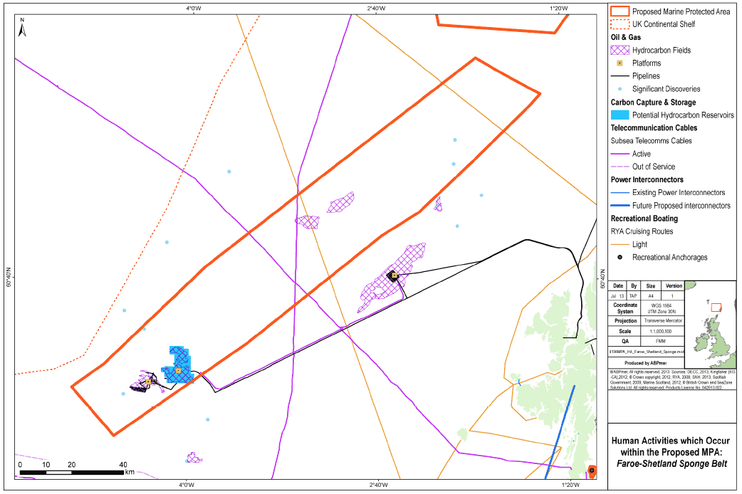 Human Activities which Occur within the Proposed MPA Faroe Shetland Sponge Belt Human Activities which Occur within the Proposed MPA Faroe Shetland Sponge Belt