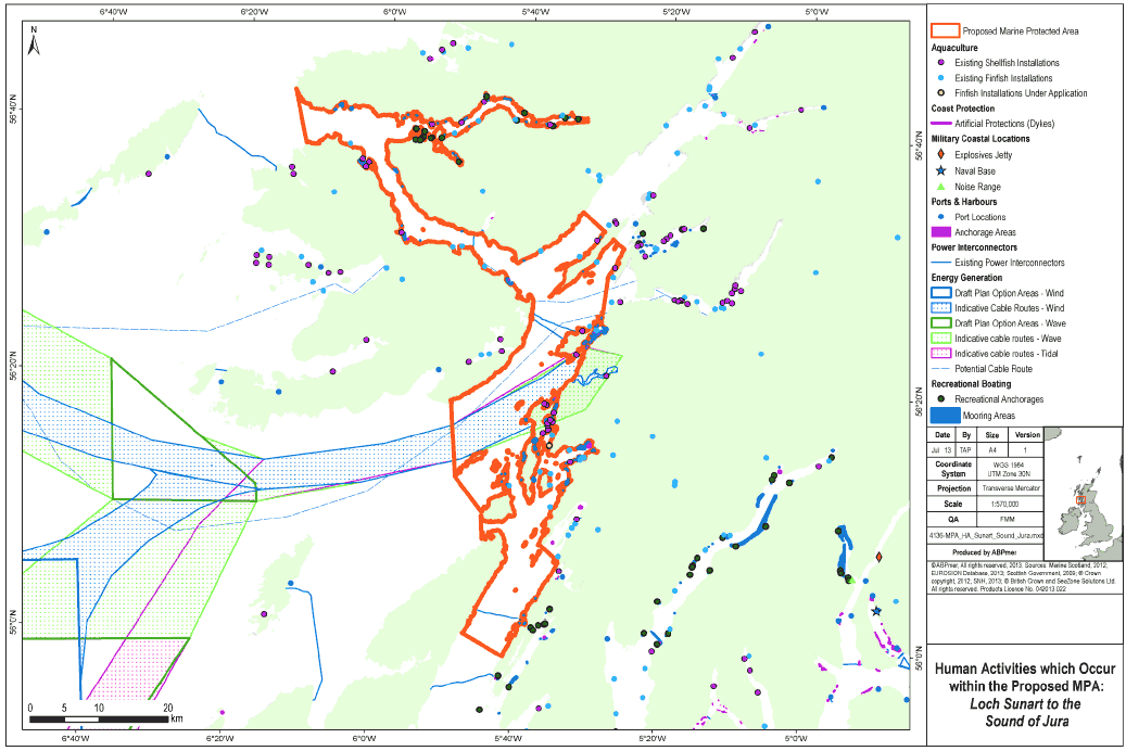 Human Activities which Occur within the Proposed MPA Loch Sunart to the Sound of Jura Human Activities which Occur within the Proposed MPA Loch Sunart to the Sound of Jura