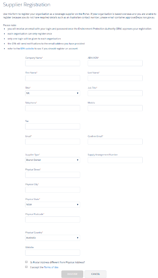 Example 2: Company Registration Form Example 2: Company Registration Form