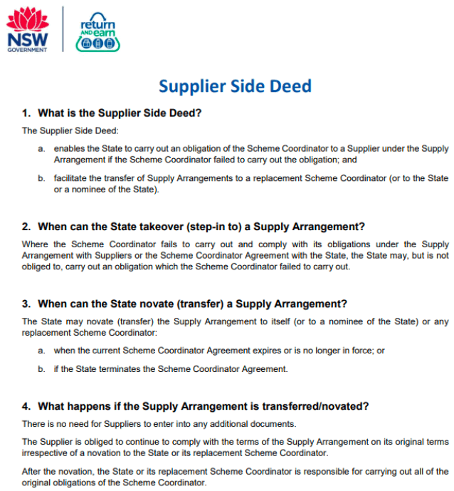 Example 1: Supplier Agreement Proforma - part 5 Example 1: Supplier Agreement Proforma - part 5