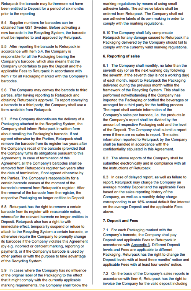 Example 2: General Terms Document - part 3 Example 2: General Terms Document - part 3