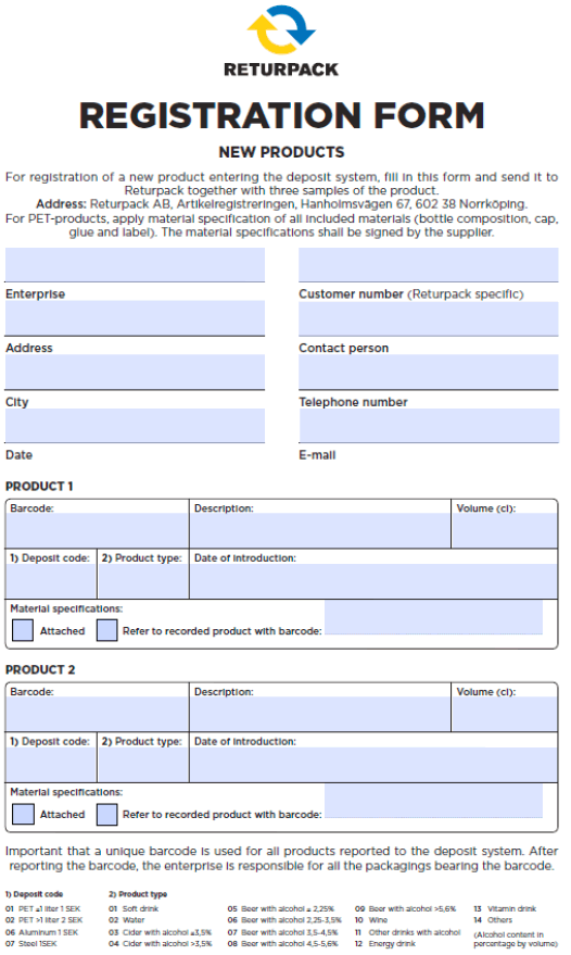 Example 1: Product Registration Form Example 1: Product Registration Form