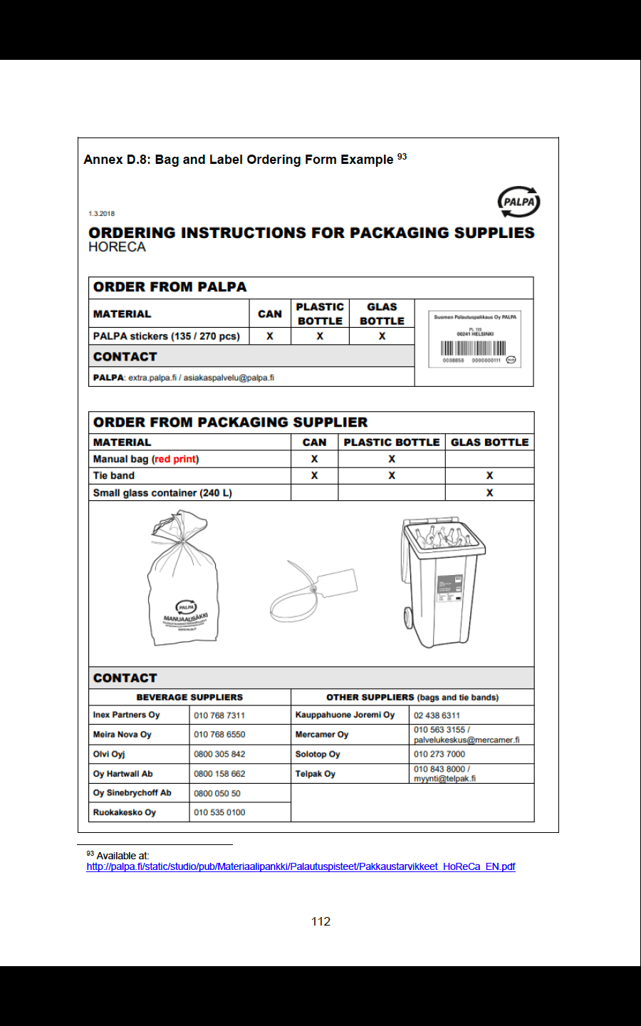 Bag and Label Ordering Form Example Bag and Label Ordering Form Example