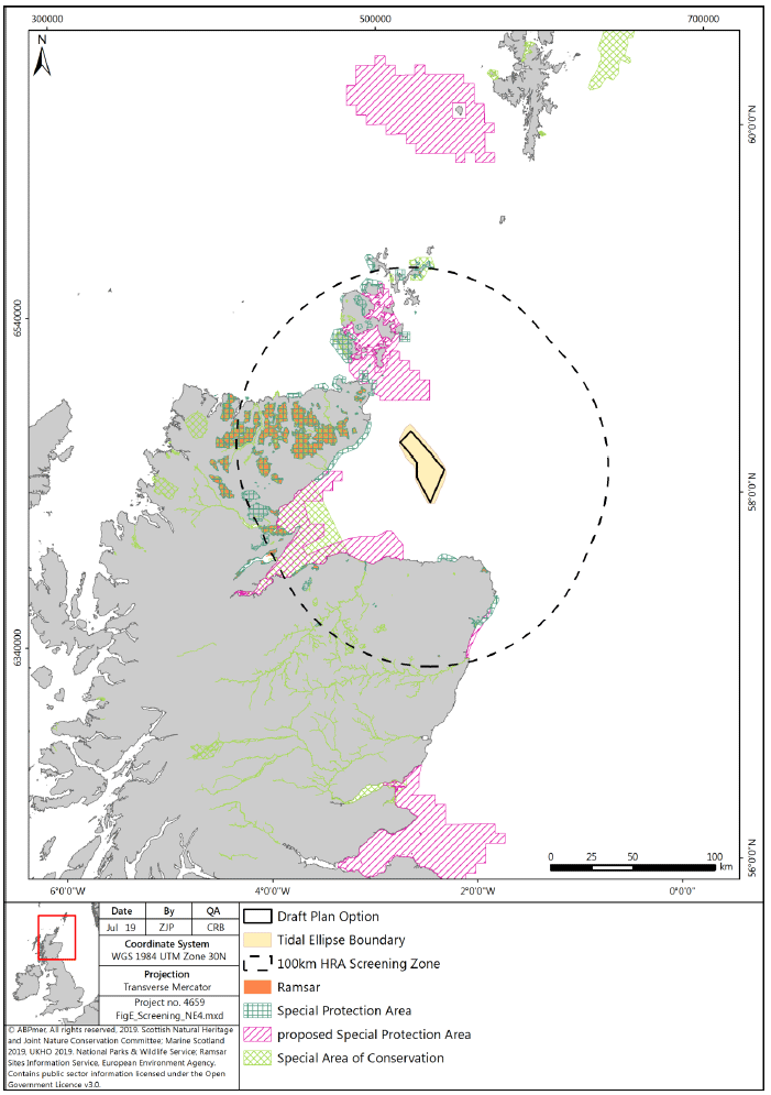 Figure E10. NE4: European/Ramsar sites screened in for potential LSE