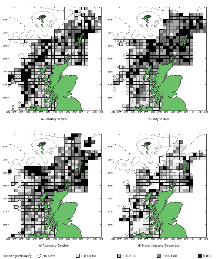 Images G12a-d: Northern Fulmer Distribution