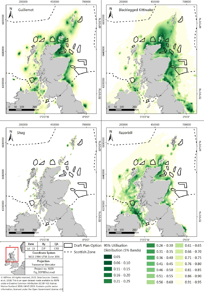 Figure 17 RSPB bird distribution maps