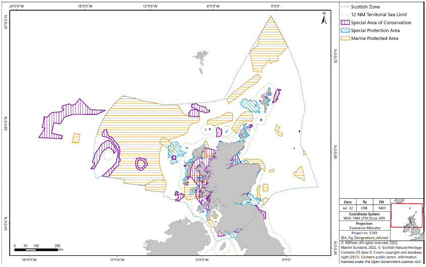Nature conservation sites

Map of Scottish seas showing nature conservation sites, including Special Areas of Conservation, Special Protection Areas and Marine Protected Areas.