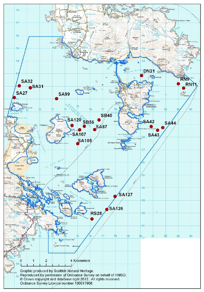Figure 1: Map showing sites selected by reviewers for further examination