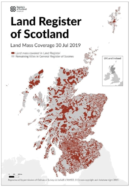 Figure 49 Land areas recorded in the Land Register of Scotland