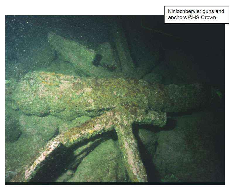 Kinlochbervie: guns and anchors