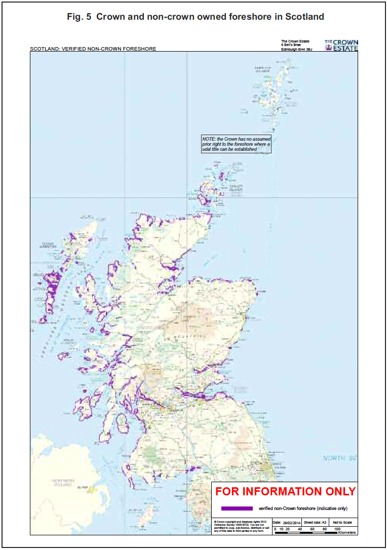 Fig. 5 Crown and non-crown owned foreshore in Scotland Fig. 5 Crown and non-crown owned foreshore in Scotland