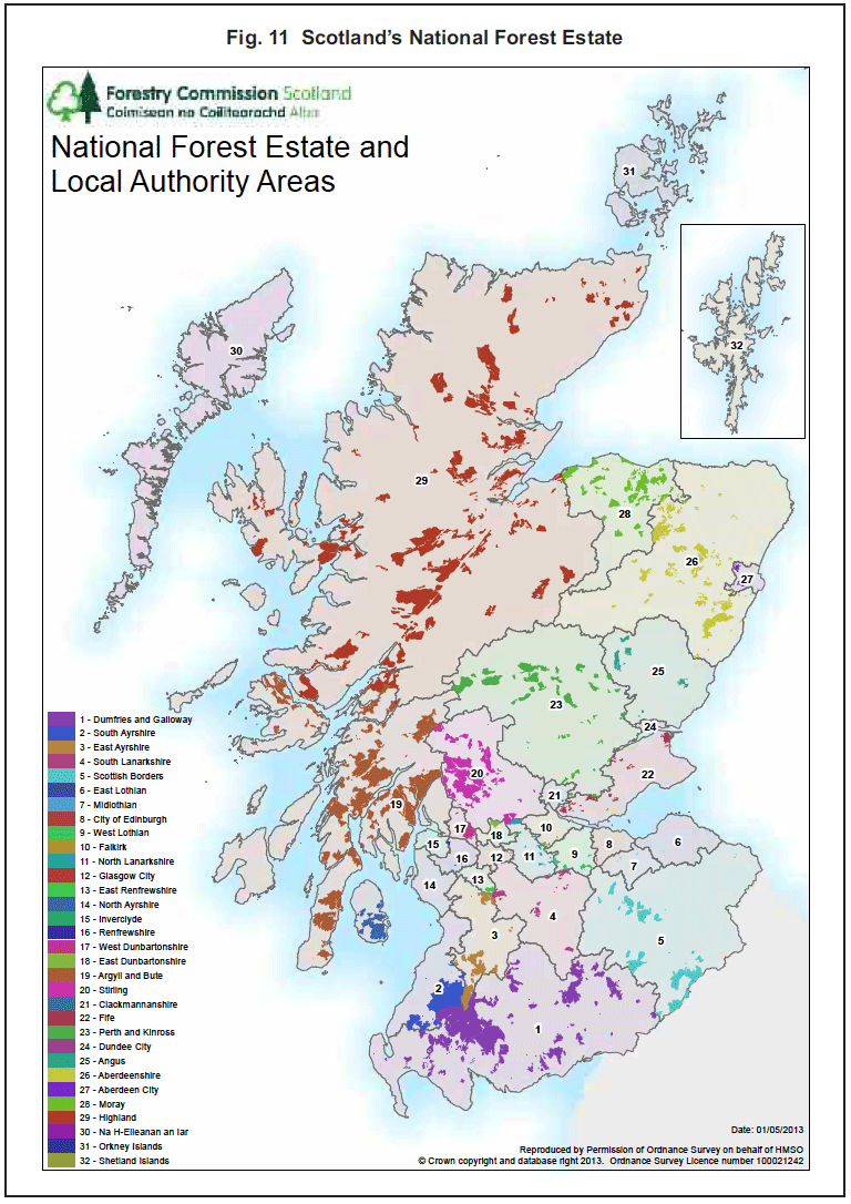 Fig. 11 Scotland’s National Forest Estate Fig. 11 Scotland’s National Forest Estate