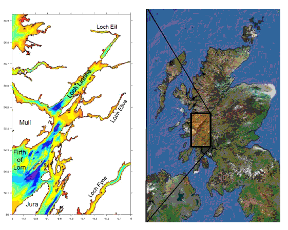 Figure 1: Map of Loch Linnhe and the Firth of Lorn